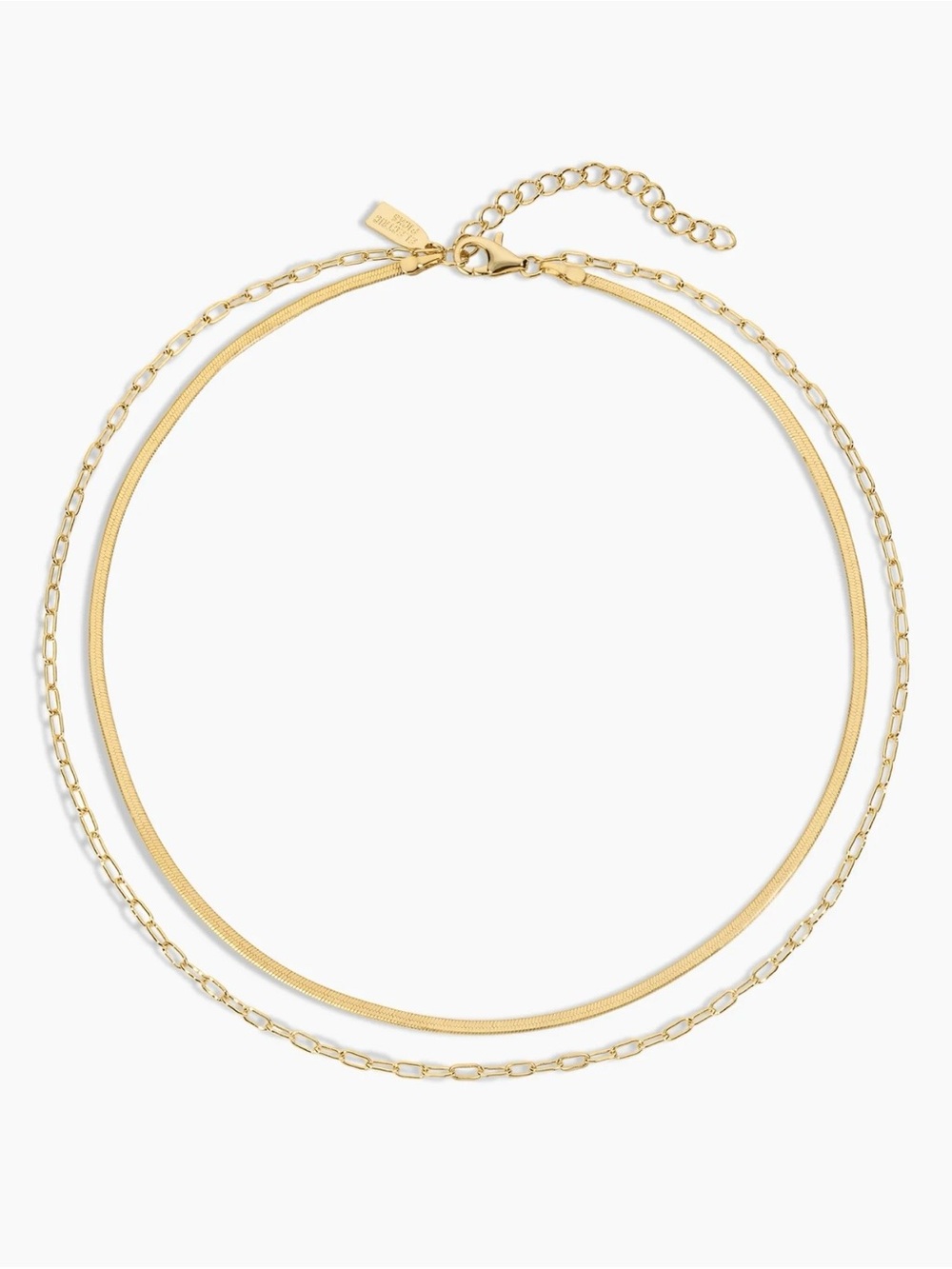 Electric Picks Gold Two Chain Necklace